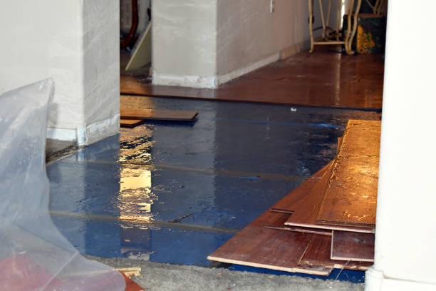 Professional Flood Cleanup technician working in Lakeville, MA